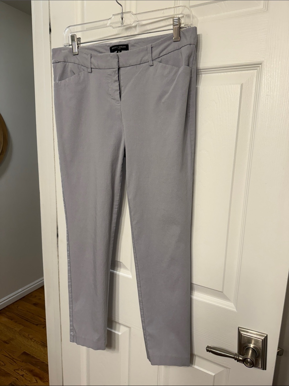 Mario Serrani Light Gray Cropped Ankle Pants